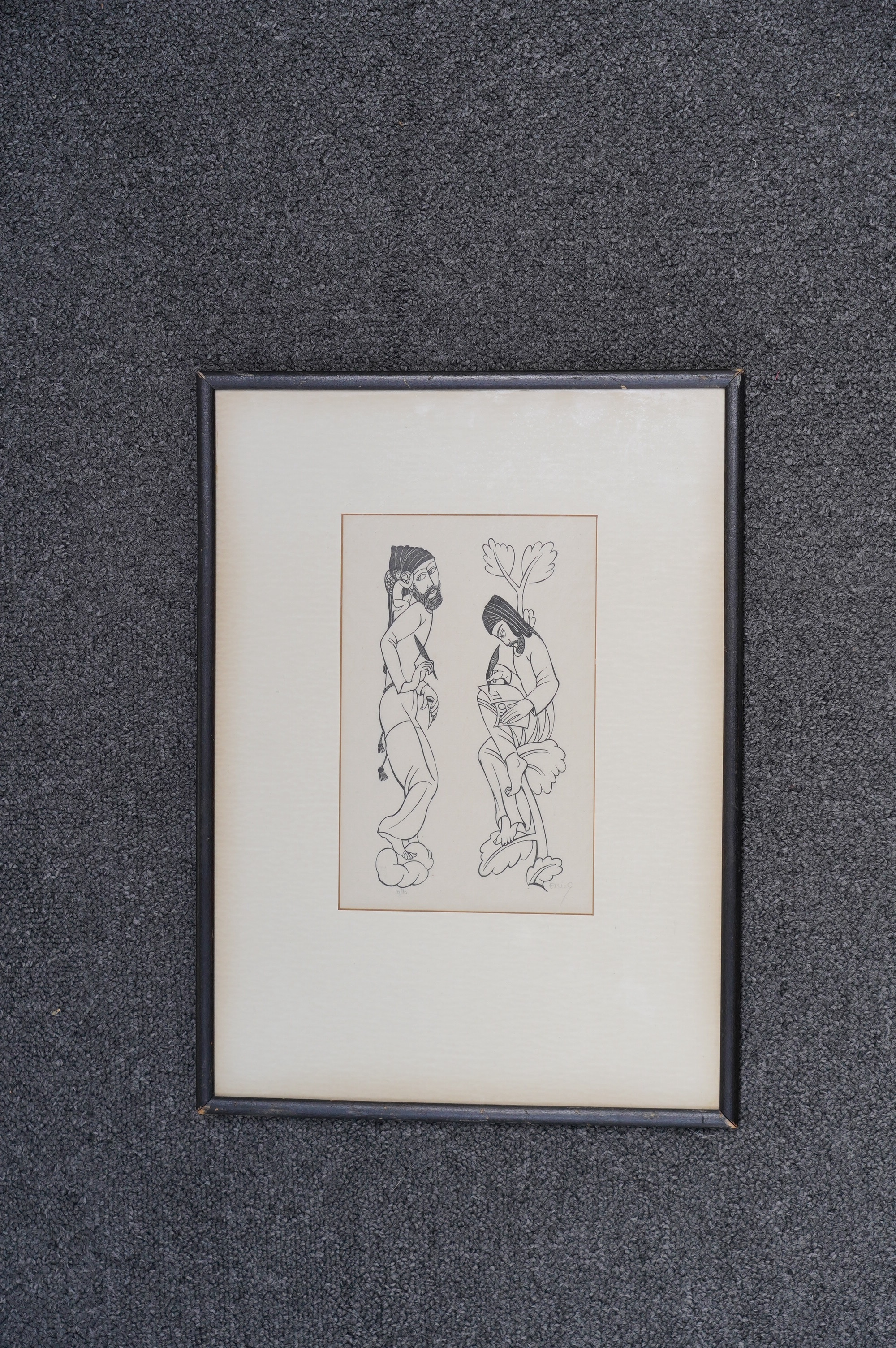 Eric Gill (English, 1882-1940), Chaucer Writing, 1930 from The Canterbury Tales (P660), wood engraving, 19.5 x 12.5cm